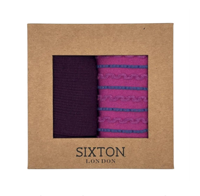 Purple Duo Sock Box 