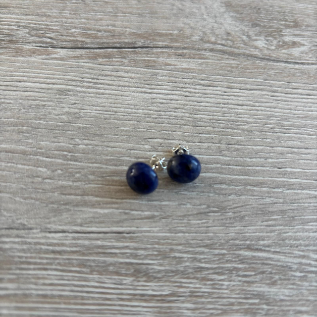 Elegante dames oorstekers Sodaliet - 925 zilver (9.025)