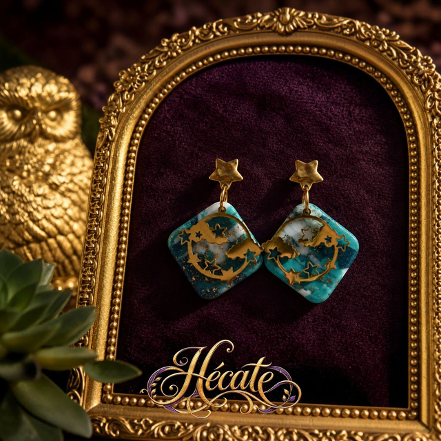 Boucles d'oreilles Etoiles Nuageuses