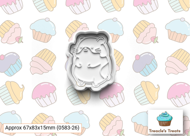 Guinea Pig Fondant/cookie stamp with cutter