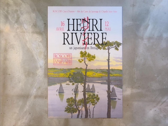 Affiche d'exposition Henri Rivière à Roscoff