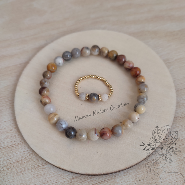 Bracelet Gaïa Agate Crazy Lace