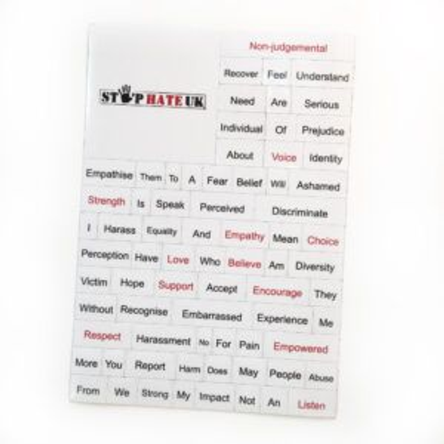 Stop Hate UK Magnetic Word Puzzle