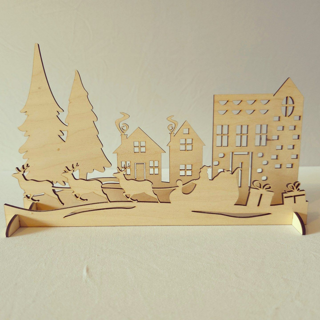 Scène passage du père Noël