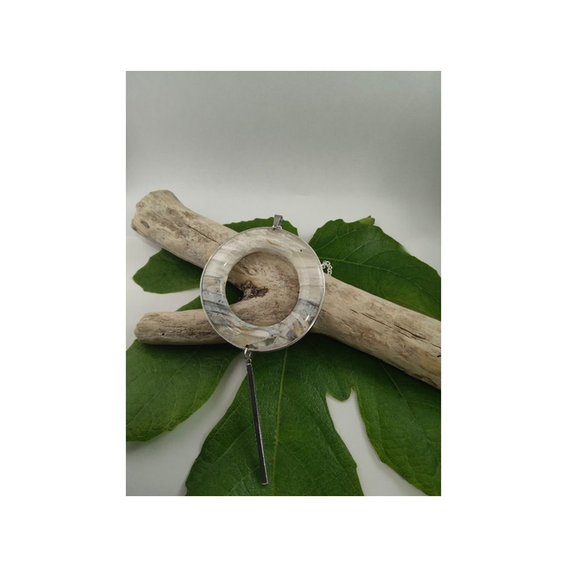 Collier faux granit rond