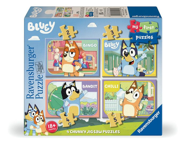 Bluey As Minhas Primeiras Puzzle 4 Em 1 2/3/4/5 Peças Ravensburger