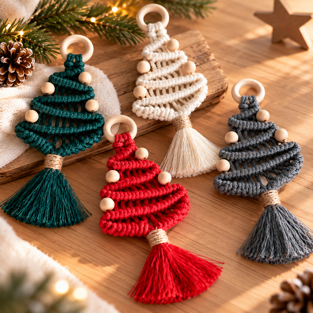 Sapin de Noël en Macramé