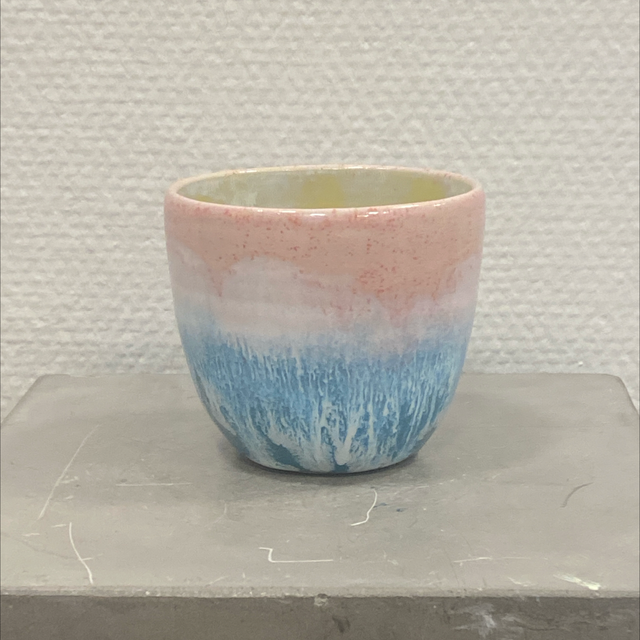 Krus/bæger #1 - rosa/turkis, af Helle Bornæs