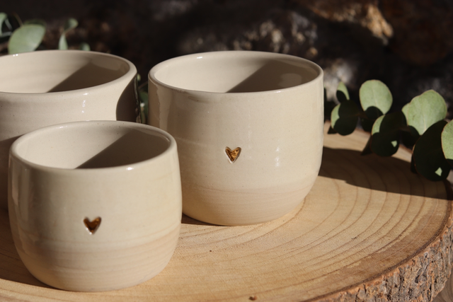 Mug avec petit cœur en or
