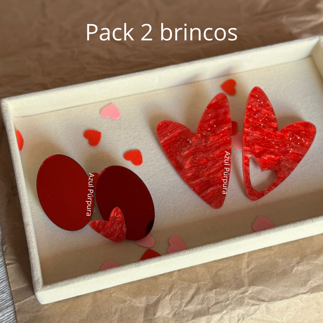 Pack 2 Brincos dia dos namorados