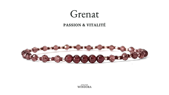 Bracelet | Grenat - Éléments V1 (B)