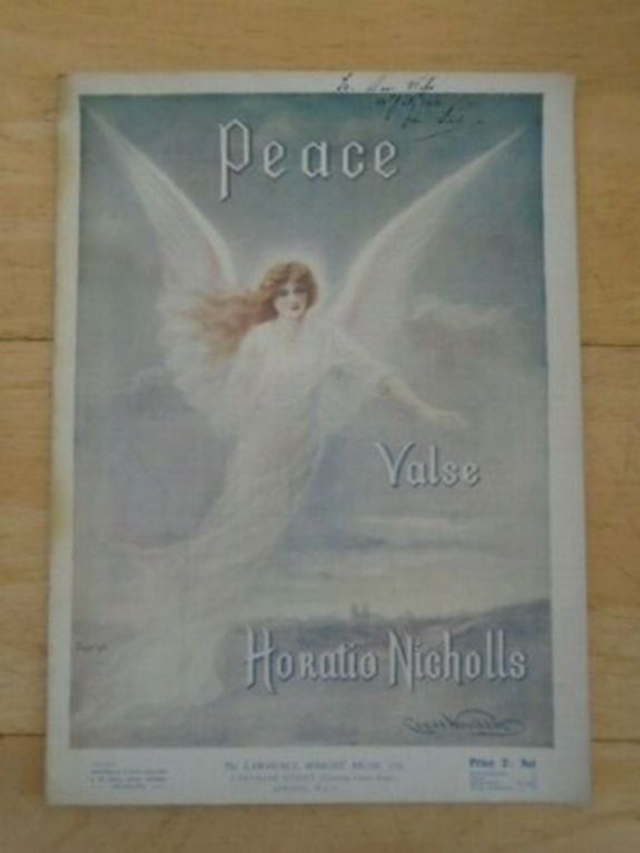 Peace Valse Horatio Nicholls Sheet Music 1919