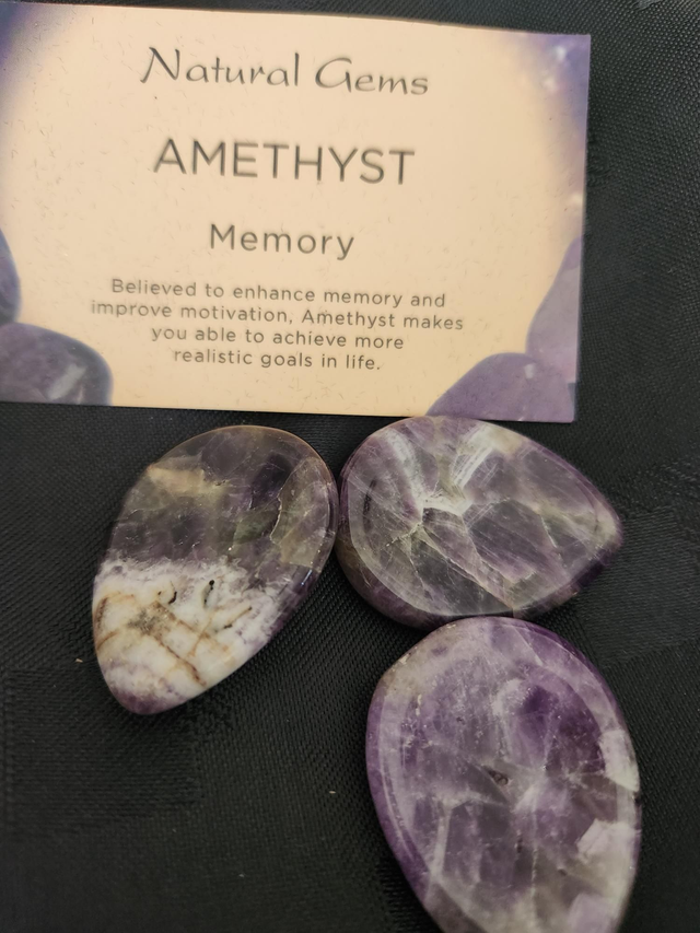 Amethyst worry stone