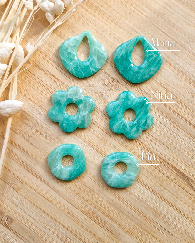 Bleu/vert translucide - Pampilles