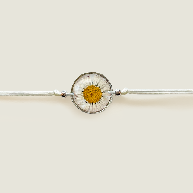 Gänseblümchen Armband Weiß