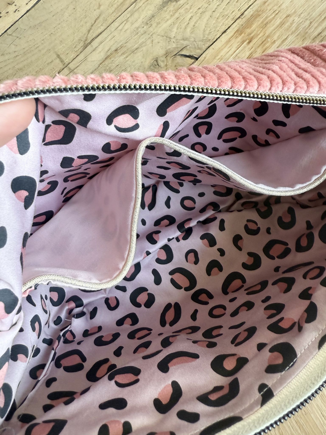 Sac Demi Lune velours côtelé - ROSE