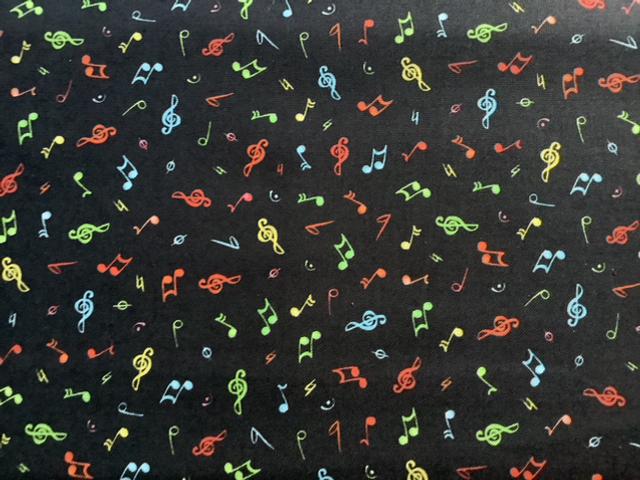 10 cm Patchworkstoff „Musiknoten“