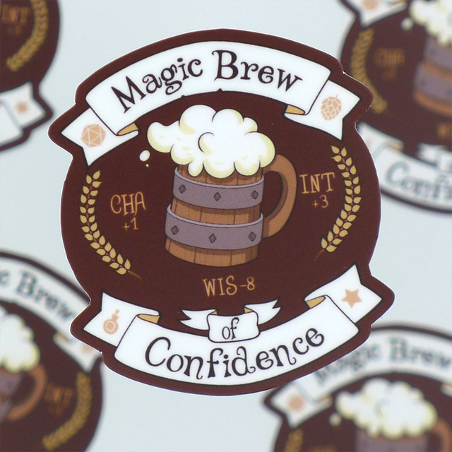 Single Sticker - Magic Brew of Confidence - ca. 5x5 cm 