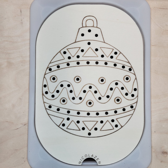 Insert sensoriel bois compatible trofast &quot;boule de noël&quot;