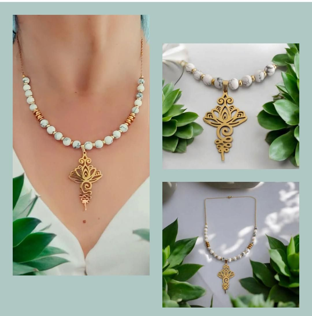 Collier Howlite ~ Calme &amp; Sérénité