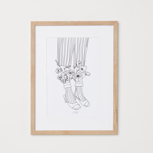 Affiche illustration A4 - Fleurs sauvages