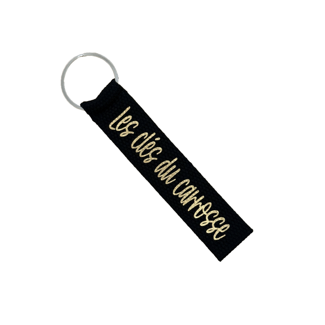 Porte Clé Noir et Doré Les Clés du Carrosse