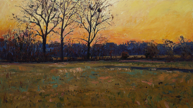 Zmierzch, 60x110 olej płótno 2024