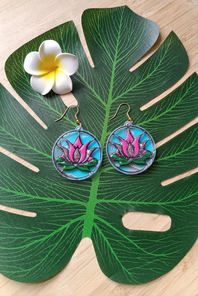 Boucles d'oreilles Lotusia 