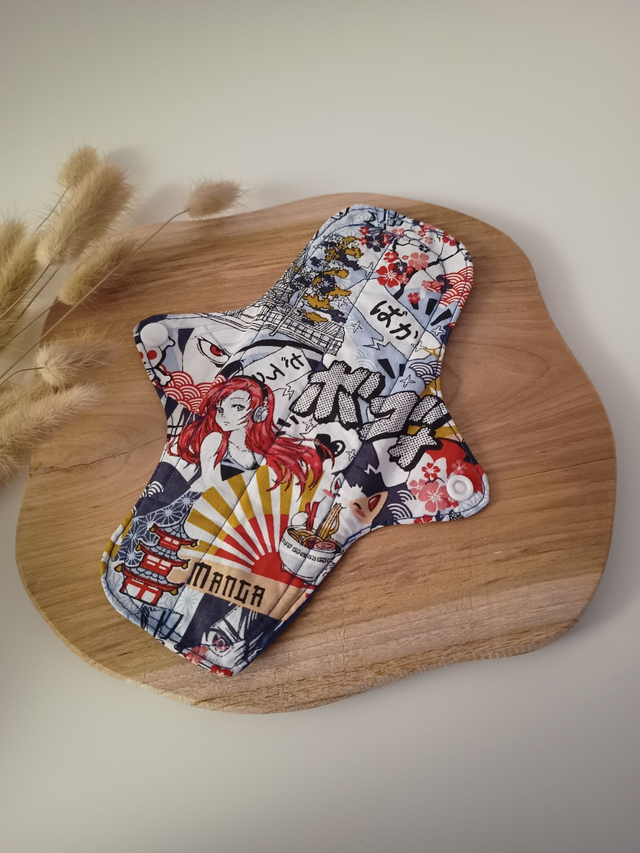 Serviette hygiénique lavable manga