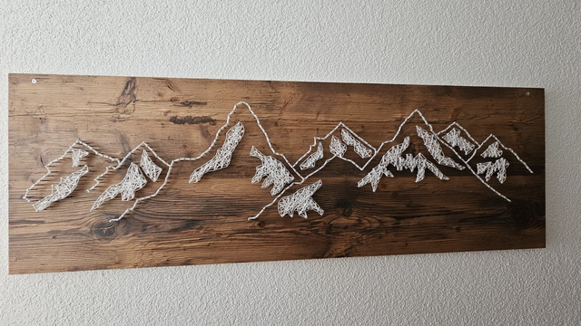 Fadenbild "Bergmotiv" gross