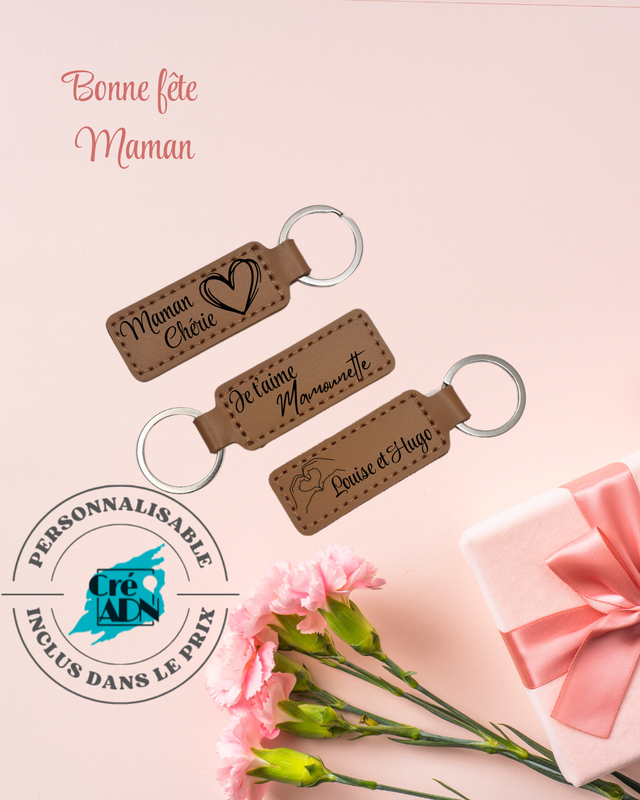 Porte clé cuir synthétique
