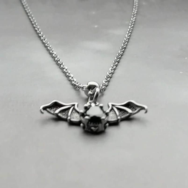 Black Body Bat Necklace
