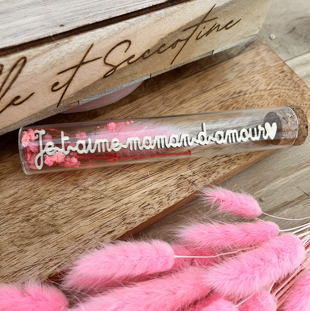 Fiole fleurs séchées