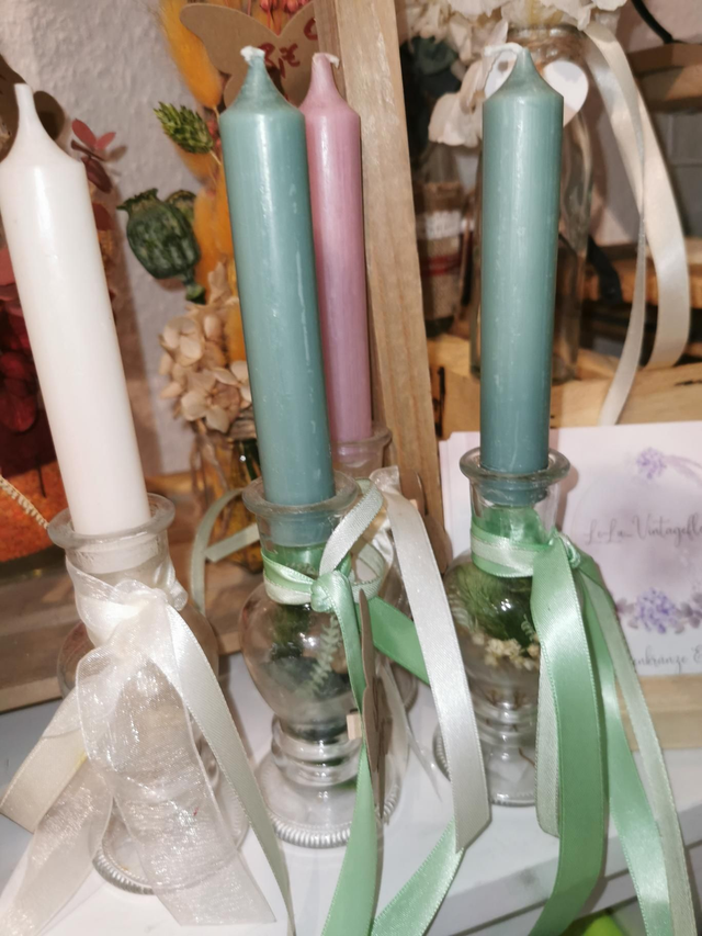 Mini Vasen mit Kerze