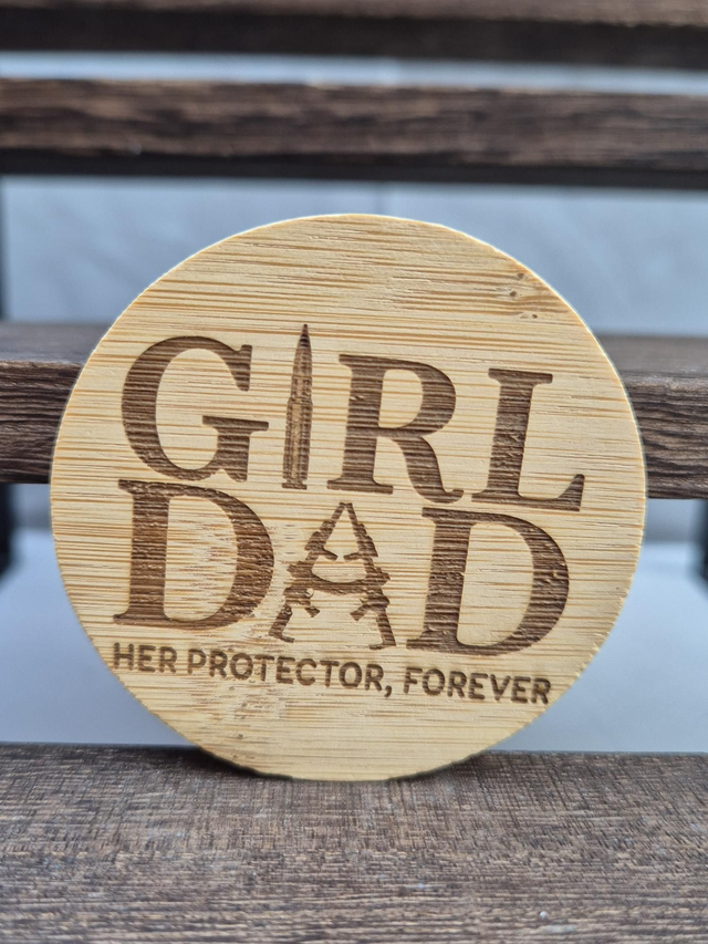 Magnetic bamboo bottle opener