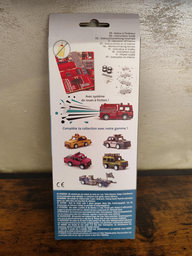 Maquette à friction camion de pompier