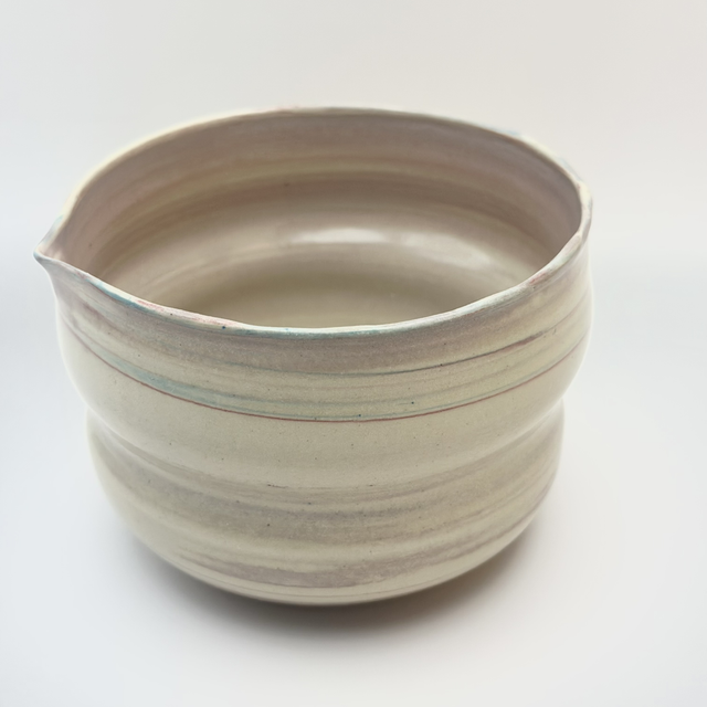 Bol à Matcha Ciel Rouge Terre Mêlée | Bol en Céramique Fait Main | Idée Cadeau Amateur de Thé