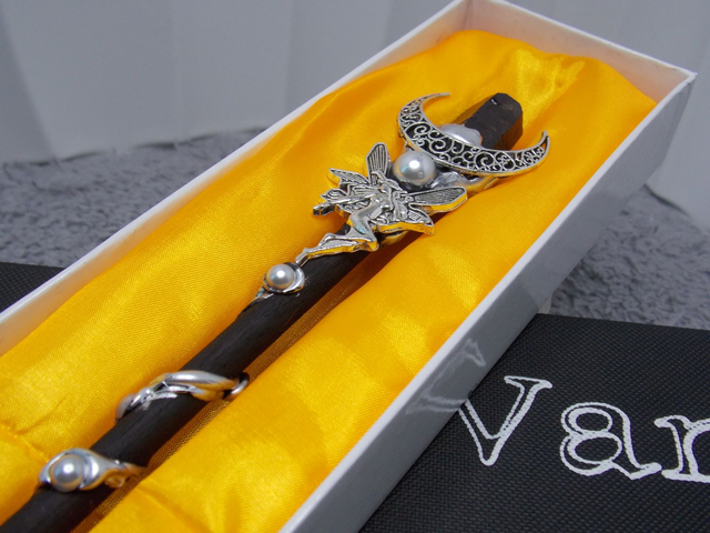 Baguette magique Obsidienne Lune - Fantasy 