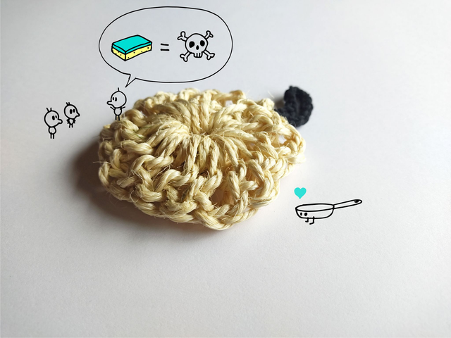 TAWASHI, gratounette éco-responsable en sisal, éponge à récurer zéro-déchet