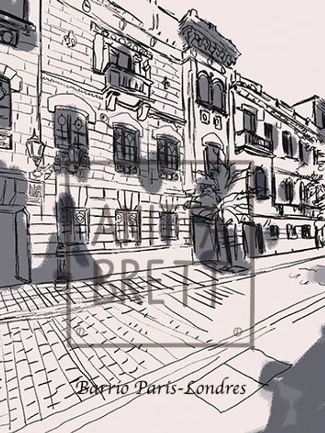 Paris Londres. Barrio Paris Londres, centro histórico, Santiago. 