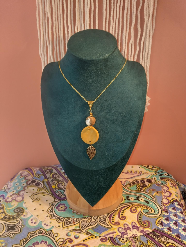 Handmade Longline polymer clay necklace 