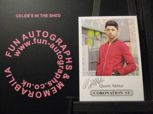 Qasim Akhtar (Zeedan Nazir) Original Coronation Street Pre-Print Cast Card