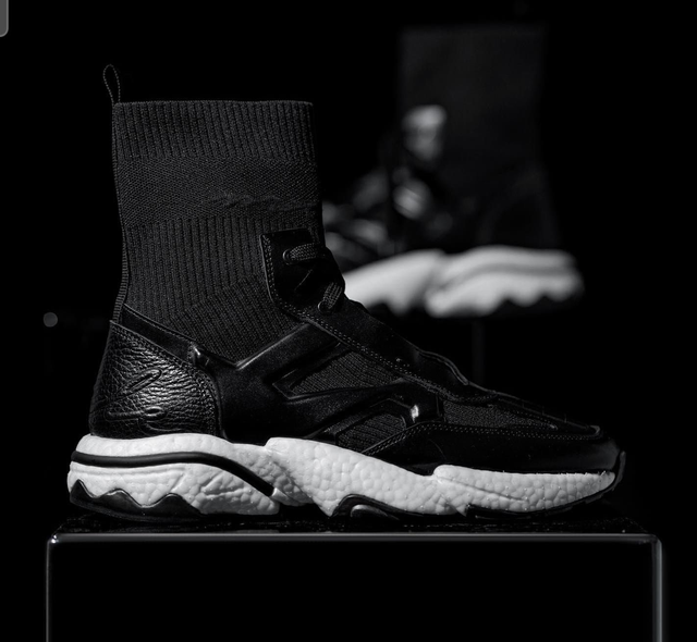 Men’s Black Leather Sneaker Boot