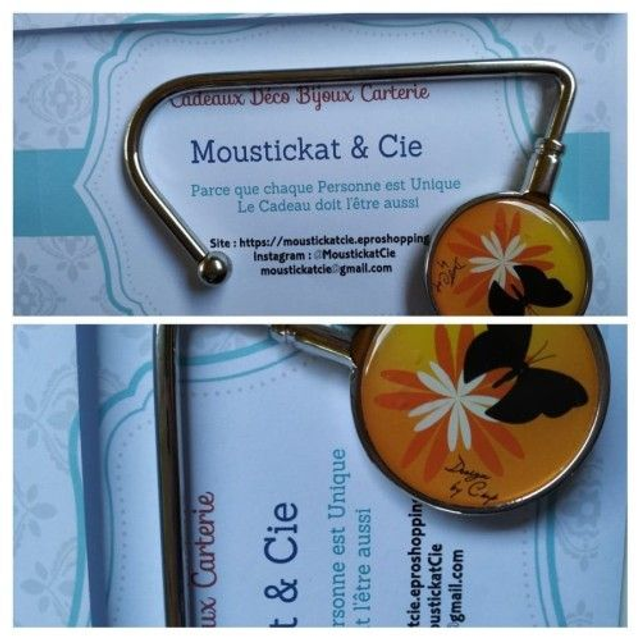 Accroche sac de table &quot; papillon vlams &quot;