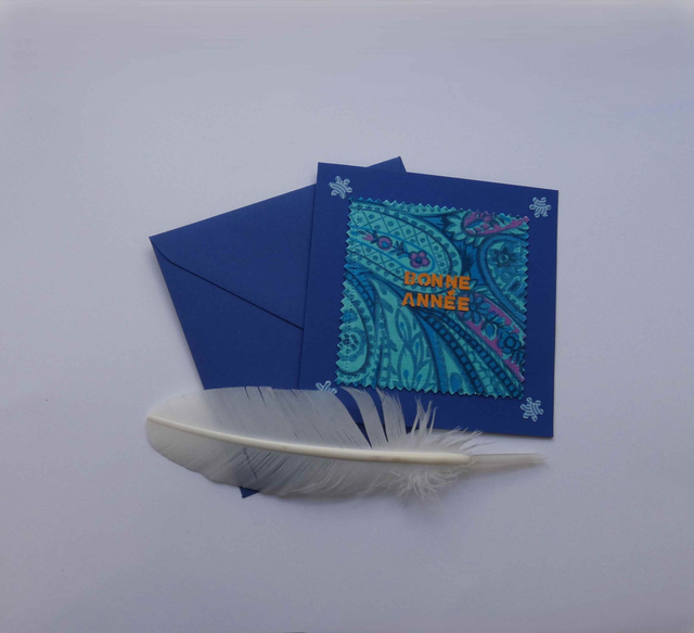 Bonne année en bleu foncé