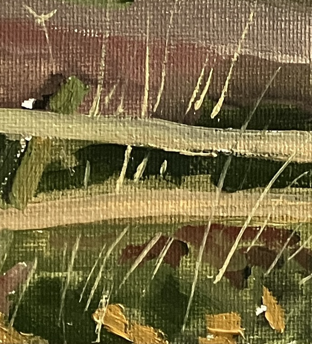 Around South Dalton on a quiet lane. 12x10 oil on canvas. SOLD