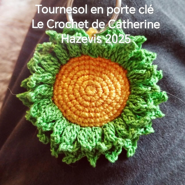 2025 Tournesol jaune et vert en porte-clé 