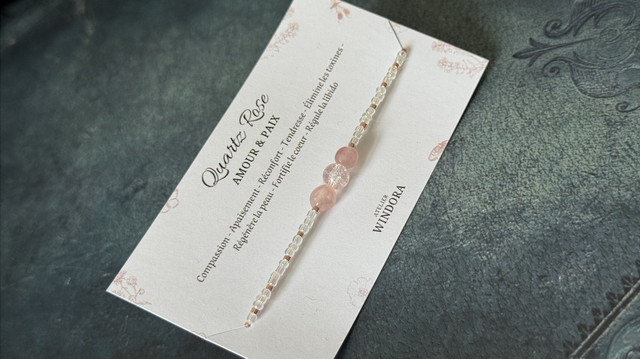 Bracelet élastique | Quartz Rose 3