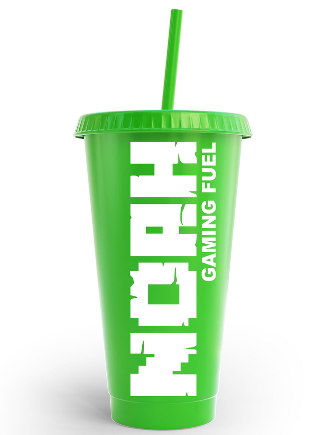 Gaming Fuel Cold Cup Tumbler Custom Personalised Name Birthday & Party's