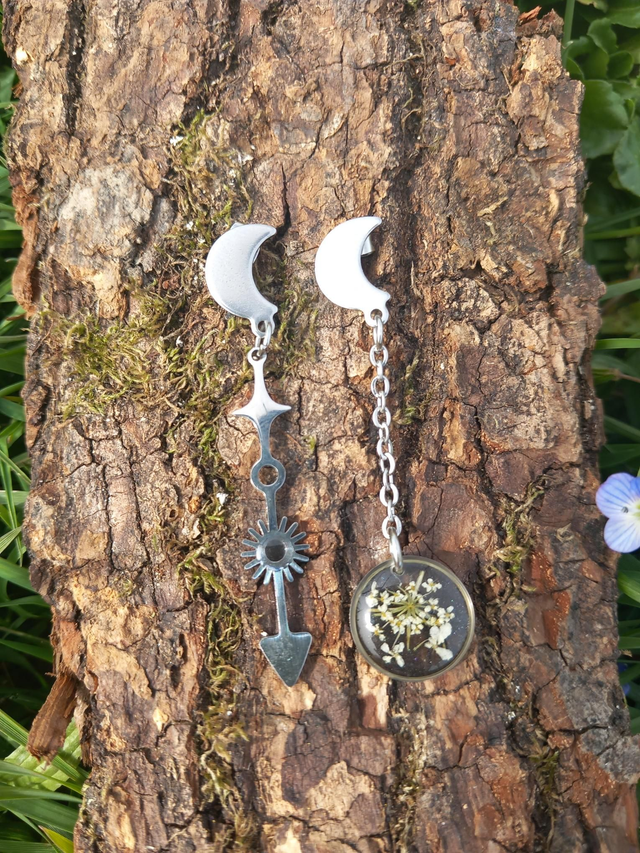 Boucles d'oreilles cosmique